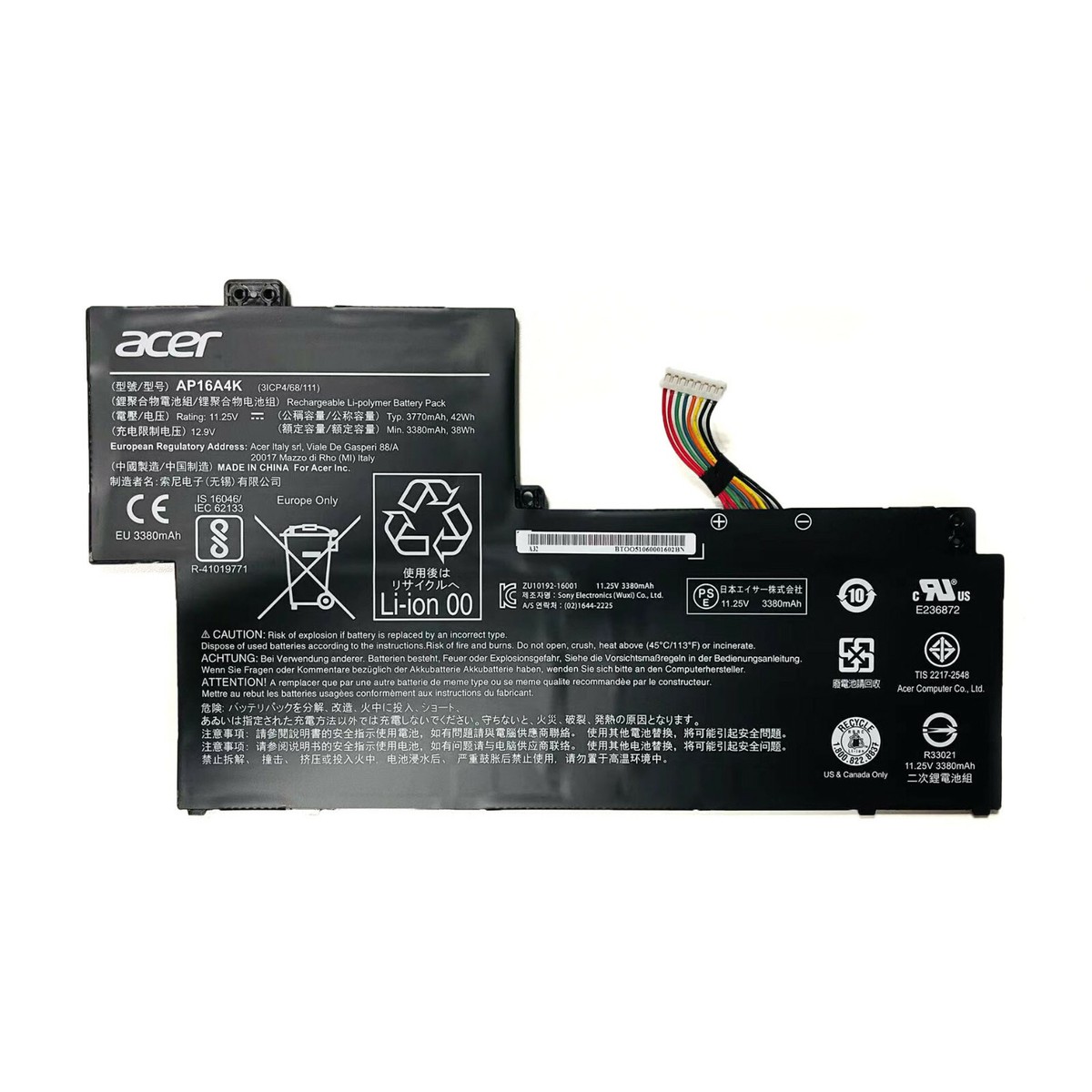 ACER OEM Battery AP16A4K