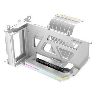 Antec SHIFT ARGB Vertical GPU Bracket with PCIe 4.0 Riser Cable ÃƒÂ¢Ã¢â€šÂ¬Ã¢â‚¬Å“ White